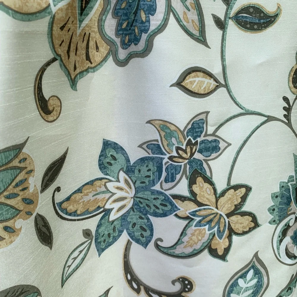 NWOT Pier 1 Tropical Leaf Curtain 4 Panels